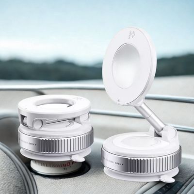 Support telephone voiture Carclip support ouvert plie blanc