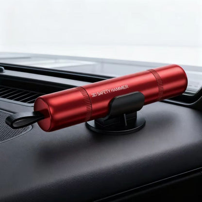 COUPE CEINTURE BRISE VITRE SafetyHammer new rouge