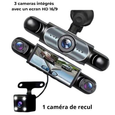 Camera DashCam360 3Cameras integree 1camera arriere preview HD