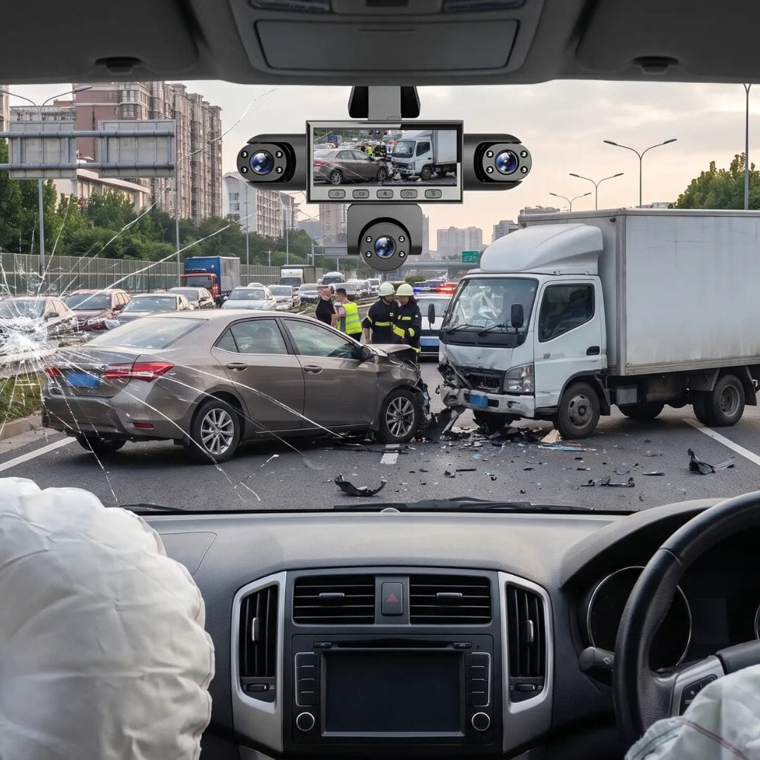 Dash5cam 5Cameras accident