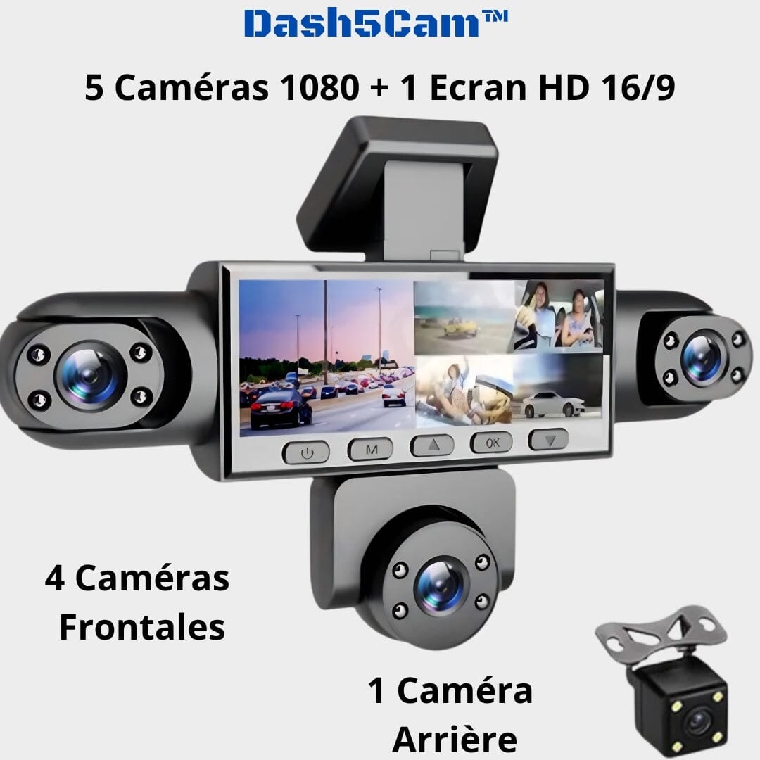 Dash5cam 5 Cameras presentation 1080 grey name