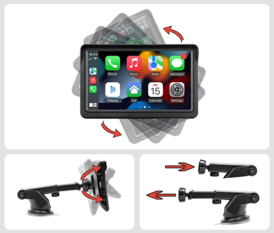 ECRAN CARPLAY WirelessGPS rotation 360