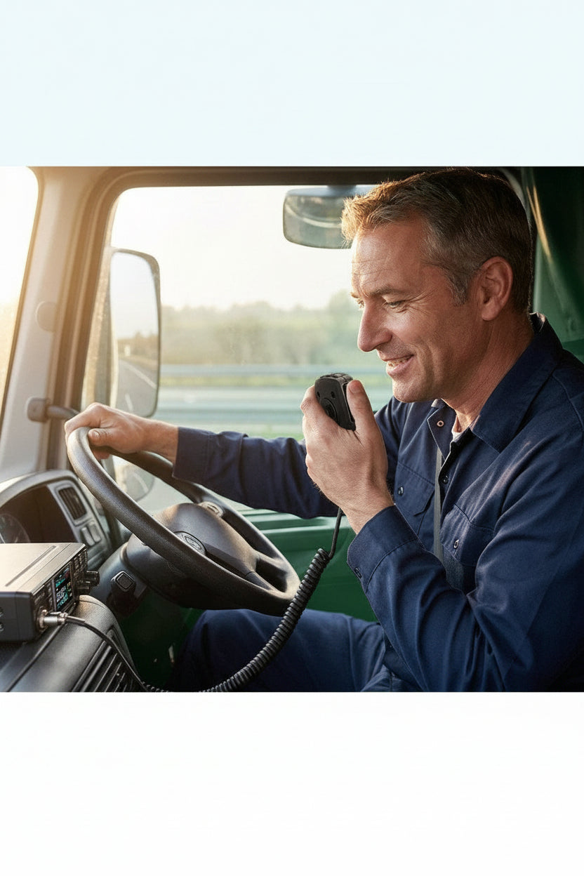 RADIO CB LONGUE PORTEE COMMANDANT chauffeur camion utilise radio 2