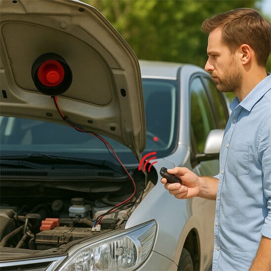 ALARME DE VOITURE  install voiture auto capot