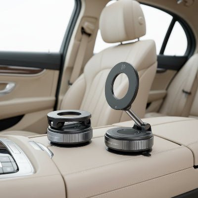 Support telephone voiture Carclip noir interieur beige