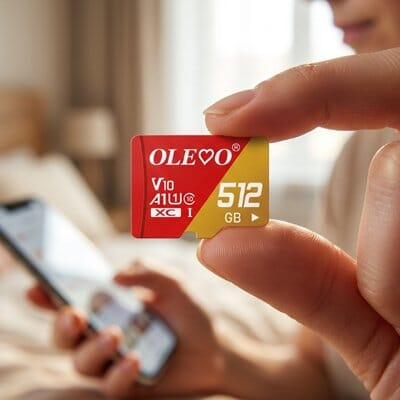 Carte mémoire micro SD carte main