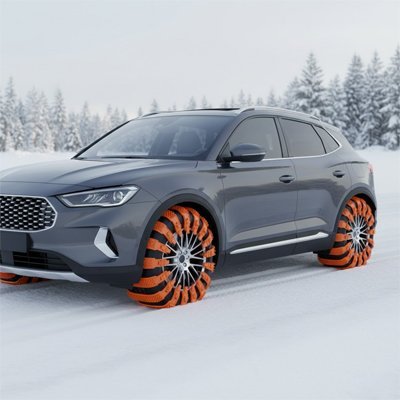 Chaine pour voiture neige orange sport