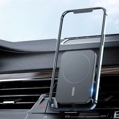 Support Telephone Voiture MagneticDriveCharger vue grille aeration