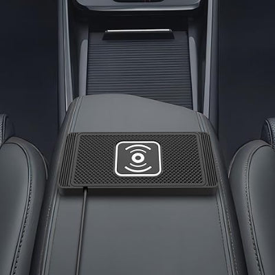 chargeur telephone voiture ChargeRide™ chargeur posé sur la console centrale vue du siège arrière 