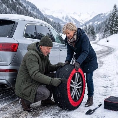 Chaussette neige voiture​ homme et femme