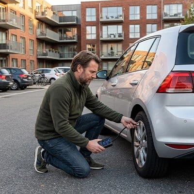 compresseur pneumatique voiture vert