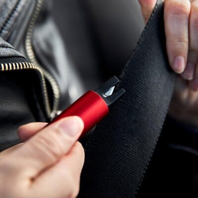 COUPE CEINTURE BRISE VITRE SafetyHammer ceinture