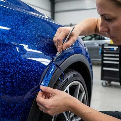 covering voiture aile bleu