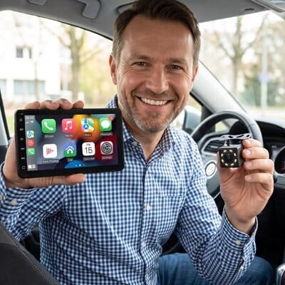 Ecran carplay homme camera