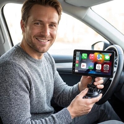 Ecran carplay homme volant