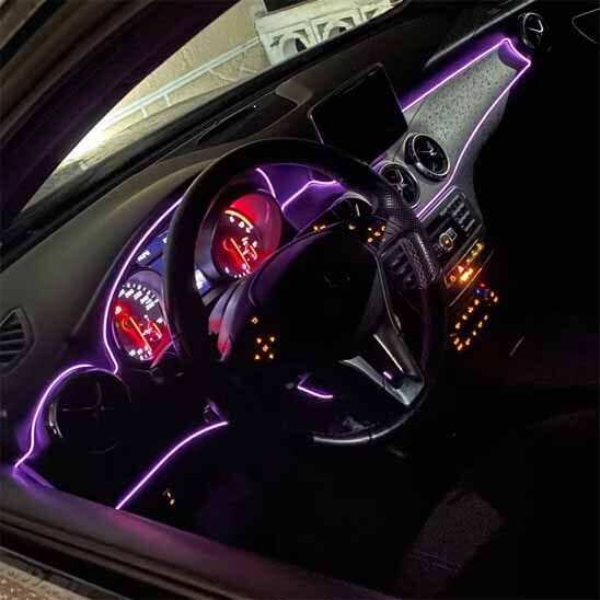 led interieur voiture violet tdb
