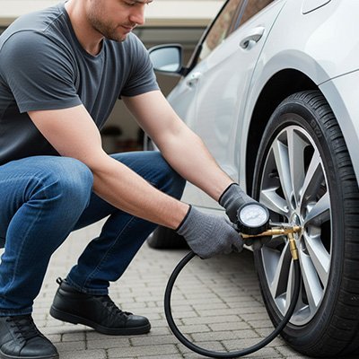 Manomètre pression pneu homme gonglage