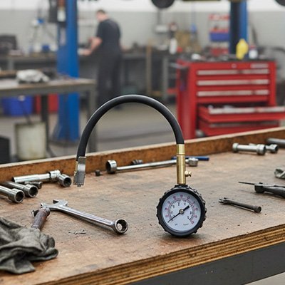 Manomètre pression pneu atelier