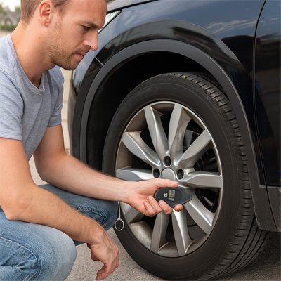 Manomètre pression pneu homme