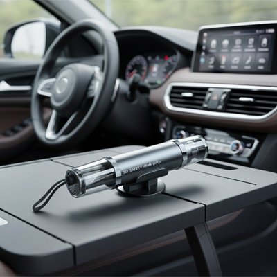 MARTEAU BRISE VITRE VOITURE NOIR CONSOLE