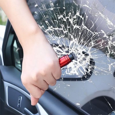 MARTEAU BRISE VITRE VOITURE ROUGE GLACE
