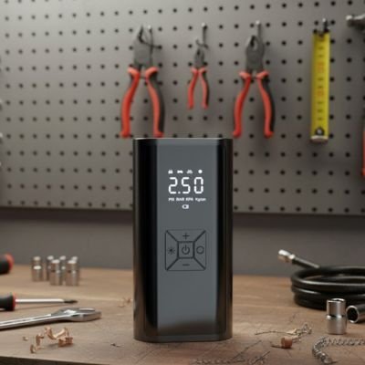 Mini compresseur voiture vue atelier