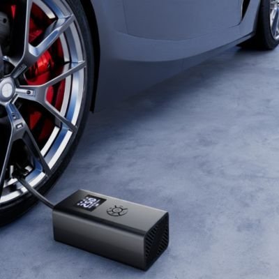 Mini compresseur voiture vue gonflage