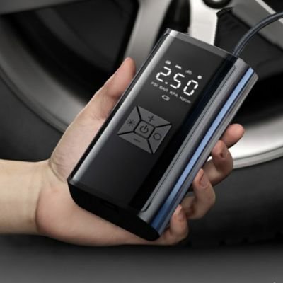 Mini compresseur voiture vue main