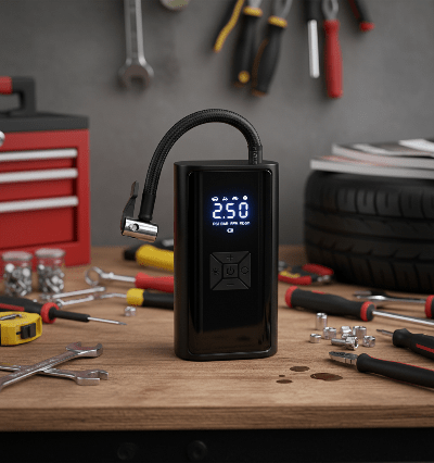 mini compresseur voiture vue organisation