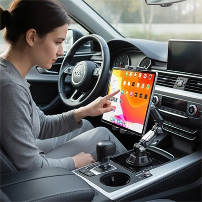 Support tablette voiture femme