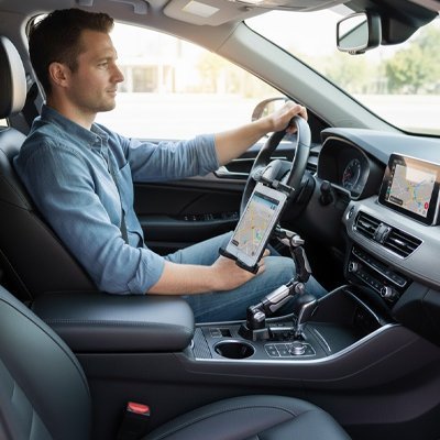 Support tablette voiture homme