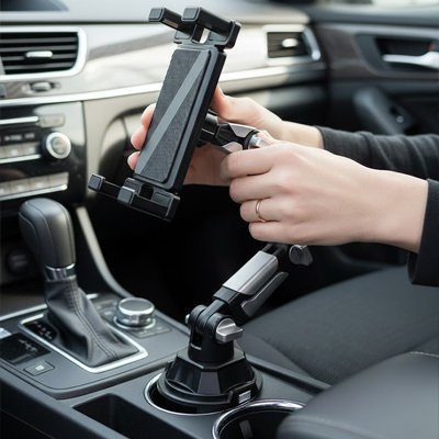 Support tablette voiture en main