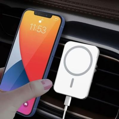 SUPPORT TELEPHONE VOITURE MagneticDriveCharger - Blanc - Concept Car Média