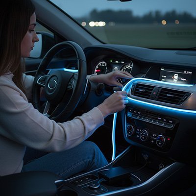 Led interieur voiture face