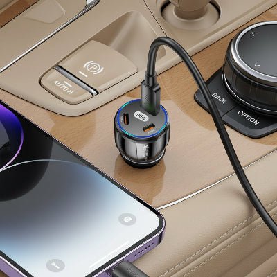 Chargeur allume cigare VoiturBoost cable beige